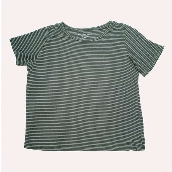 Green Striped American Eagle Tee - Picture 2 of 5